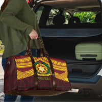 Personalised Tonga Vava'u High School Travel Bag Polynesian Ngatu Tribal - Polynesian Pride