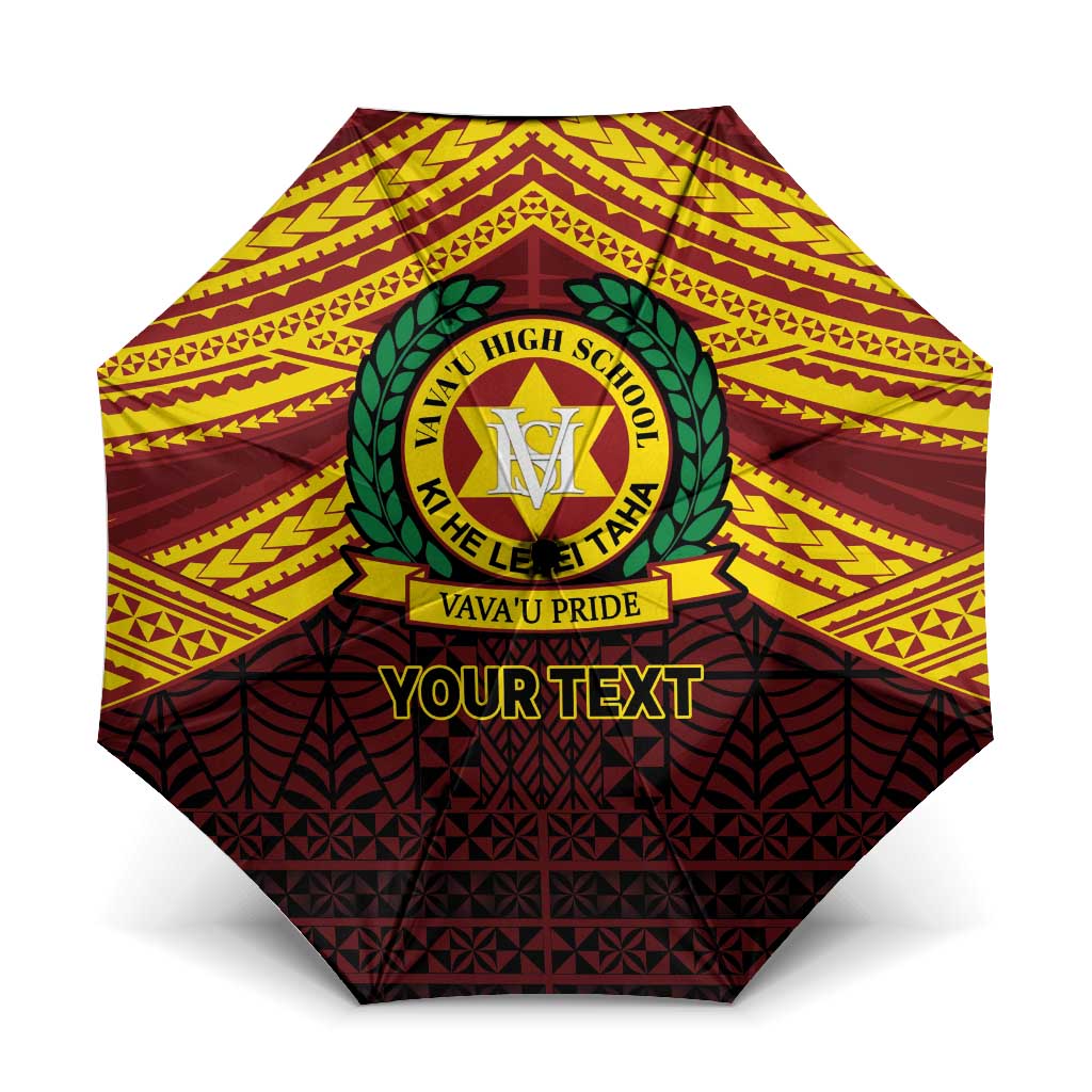 Personalised Tonga Vava'u High School Umbrella Polynesian Ngatu Tribal - Polynesian Pride