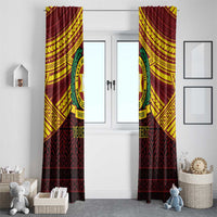 Personalised Tonga Vava'u High School Window Curtain Polynesian Ngatu Tribal