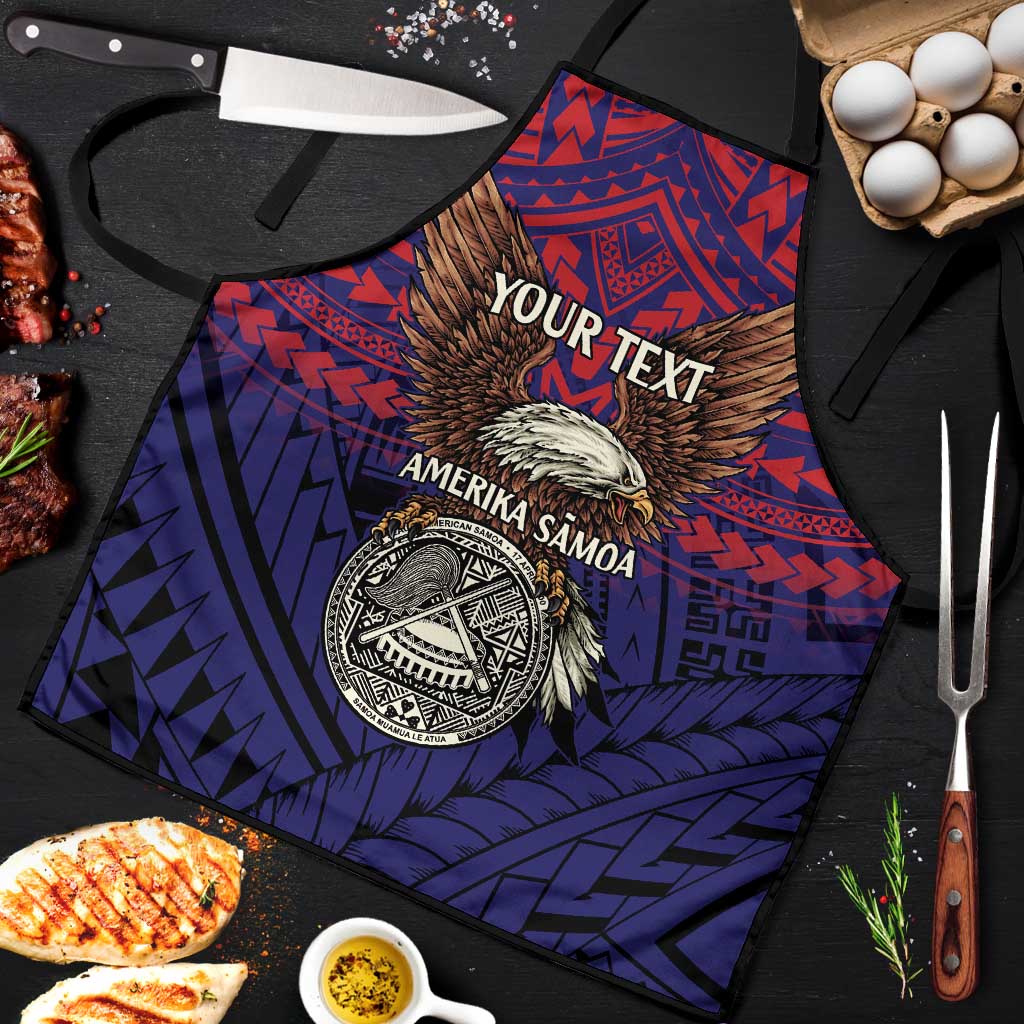 American Samoa Brave Eagle Personalized Apron National Flag Color - Polynesian Pride
