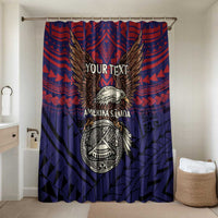 American Samoa Brave Eagle Personalized Bathroom Set National Flag Color - Polynesian Pride