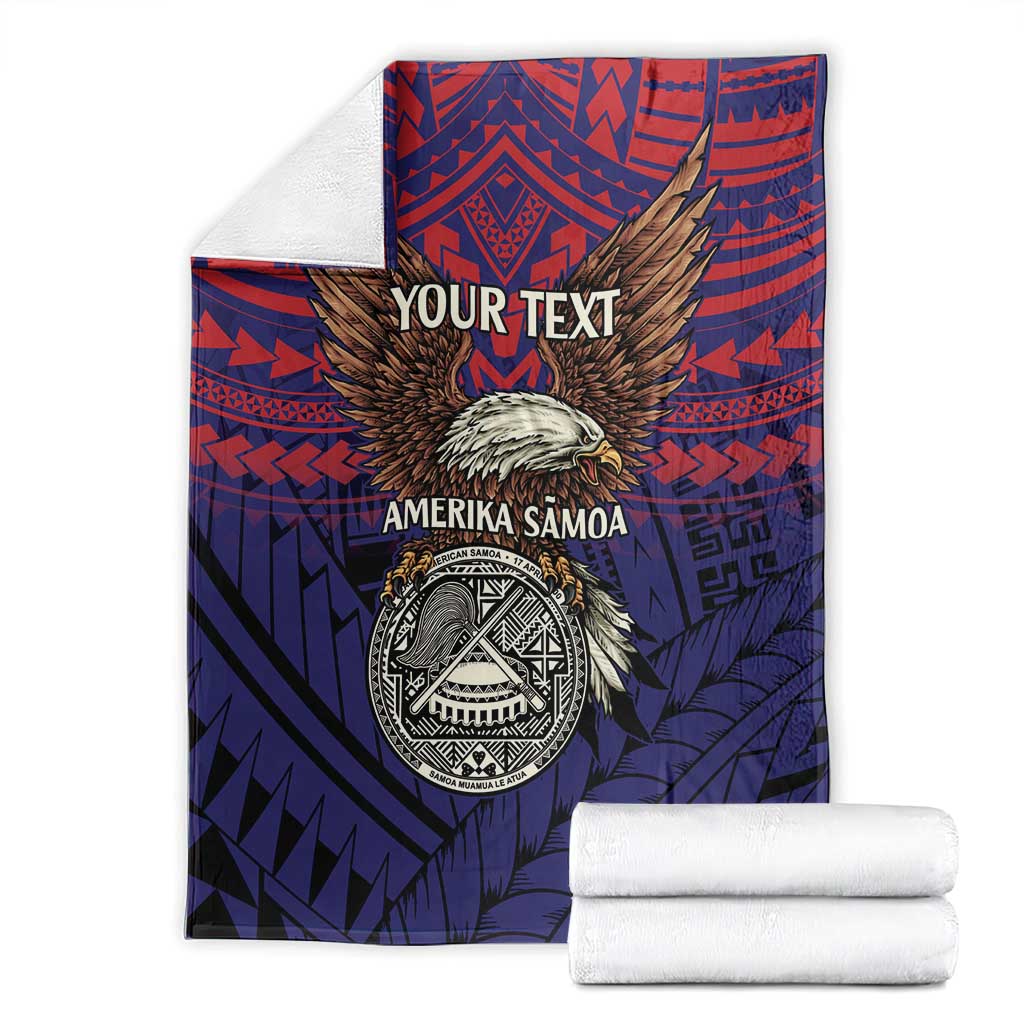 American Samoa Brave Eagle Personalized Blanket National Flag Color