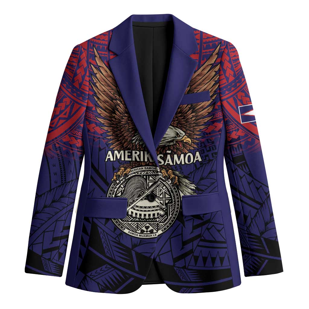 American Samoa Brave Eagle Personalized Blazer National Flag Color - Polynesian Pride