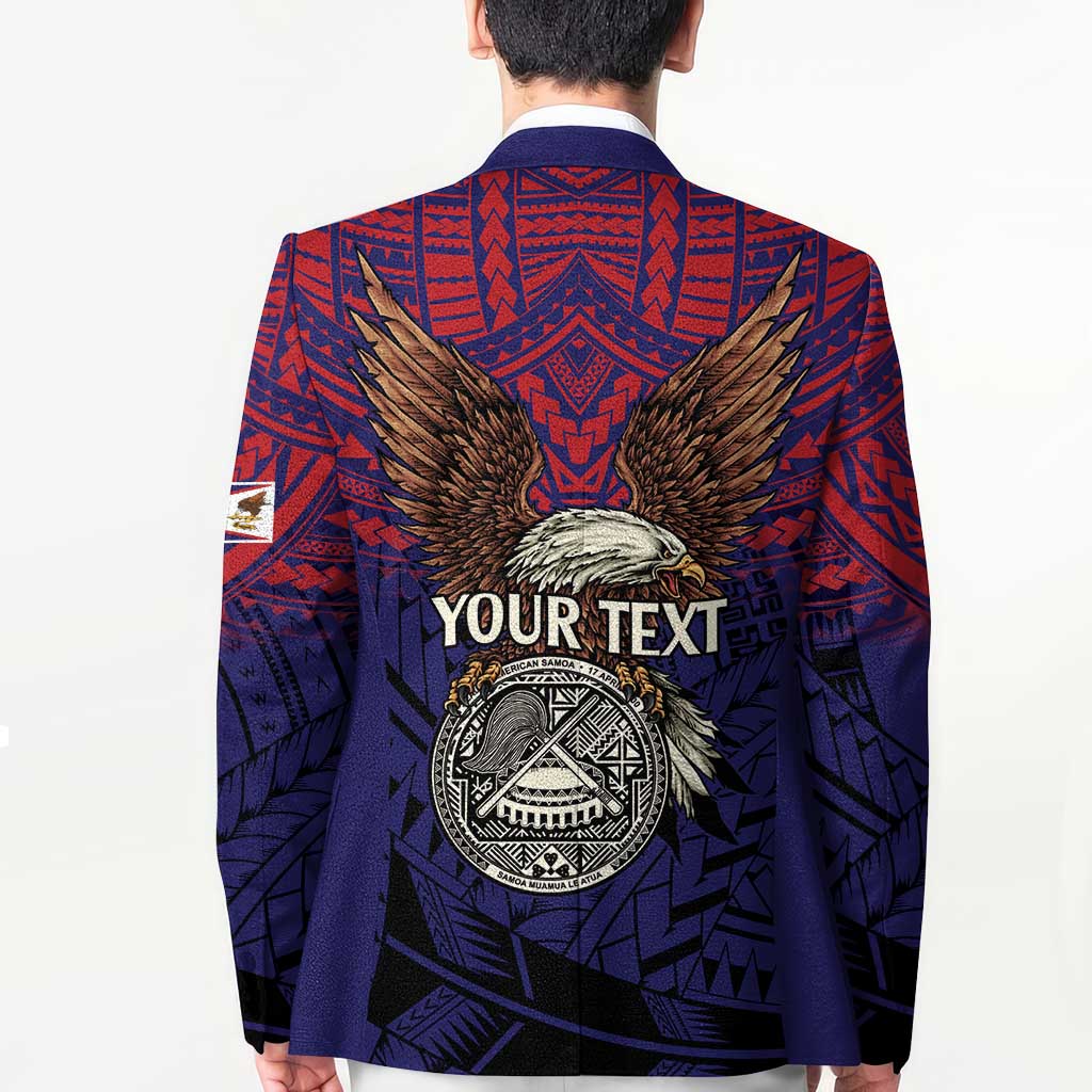 American Samoa Brave Eagle Personalized Blazer National Flag Color - Polynesian Pride
