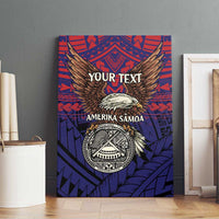 American Samoa Brave Eagle Personalized Canvas Wall Art National Flag Color