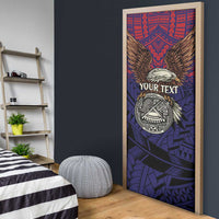 American Samoa Brave Eagle Personalized Door Cover National Flag Color - Polynesian Pride