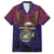American Samoa Brave Eagle Personalized Family Matching Long Sleeve Bodycon Dress and Hawaiian Shirt National Flag Color