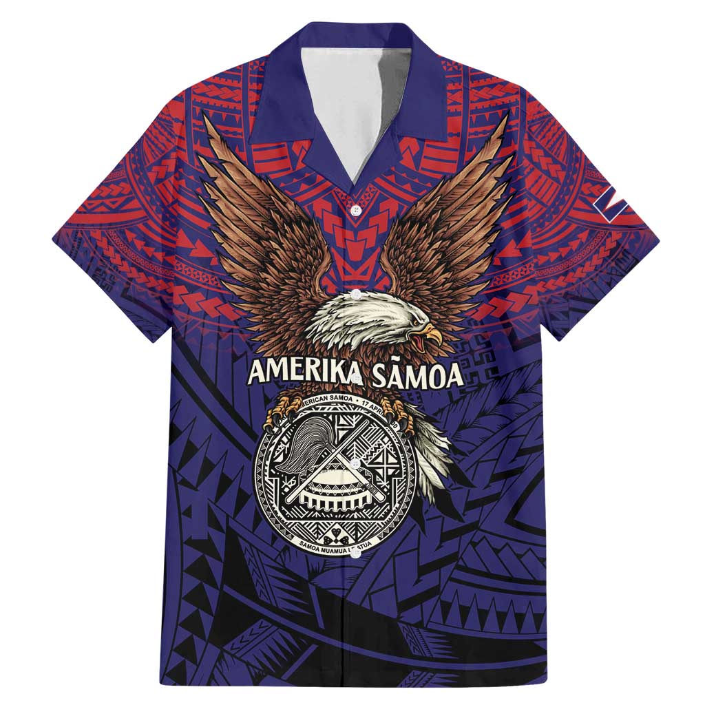 American Samoa Brave Eagle Personalized Family Matching Mermaid Dress and Hawaiian Shirt National Flag Color