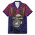 American Samoa Brave Eagle Personalized Family Matching Off The Shoulder Long Sleeve Dress and Hawaiian Shirt National Flag Color