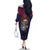American Samoa Brave Eagle Personalized Family Matching Off The Shoulder Long Sleeve Dress and Hawaiian Shirt National Flag Color