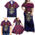 American Samoa Brave Eagle Personalized Family Matching Off Shoulder Maxi Dress and Hawaiian Shirt National Flag Color