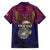 American Samoa Brave Eagle Personalized Family Matching Off Shoulder Short Dress and Hawaiian Shirt National Flag Color