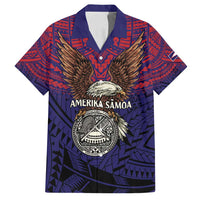 American Samoa Brave Eagle Personalized Family Matching Puletasi and Hawaiian Shirt National Flag Color