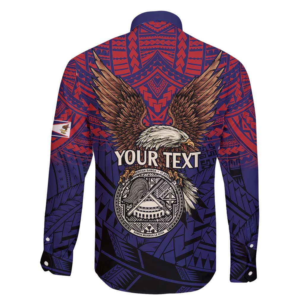 American Samoa Brave Eagle Personalized Family Matching Puletasi and Hawaiian Shirt National Flag Color