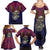American Samoa Brave Eagle Personalized Family Matching Summer Maxi Dress and Hawaiian Shirt National Flag Color