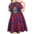 American Samoa Brave Eagle Personalized Kid Short Sleeve Dress National Flag Color