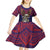 American Samoa Brave Eagle Personalized Kid Short Sleeve Dress National Flag Color