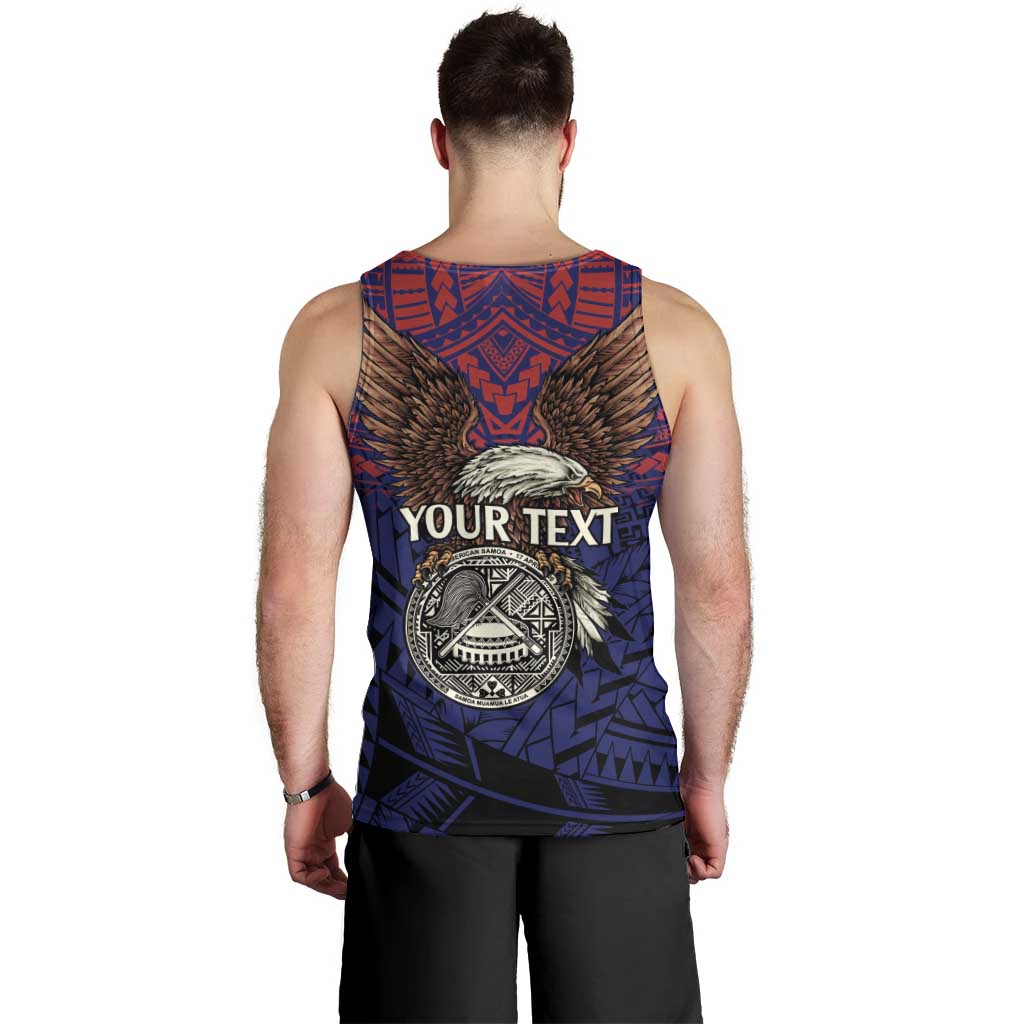 American Samoa Brave Eagle Personalized Men Tank Top National Flag Color