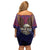 American Samoa Brave Eagle Personalized Off Shoulder Short Dress National Flag Color