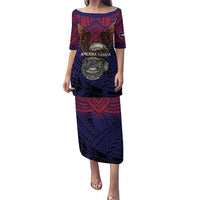 American Samoa Brave Eagle Personalized Puletasi National Flag Color