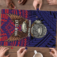 American Samoa Brave Eagle Personalized Puzzle National Flag Color - Polynesian Pride