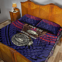 American Samoa Brave Eagle Personalized Quilt Bed Set National Flag Color