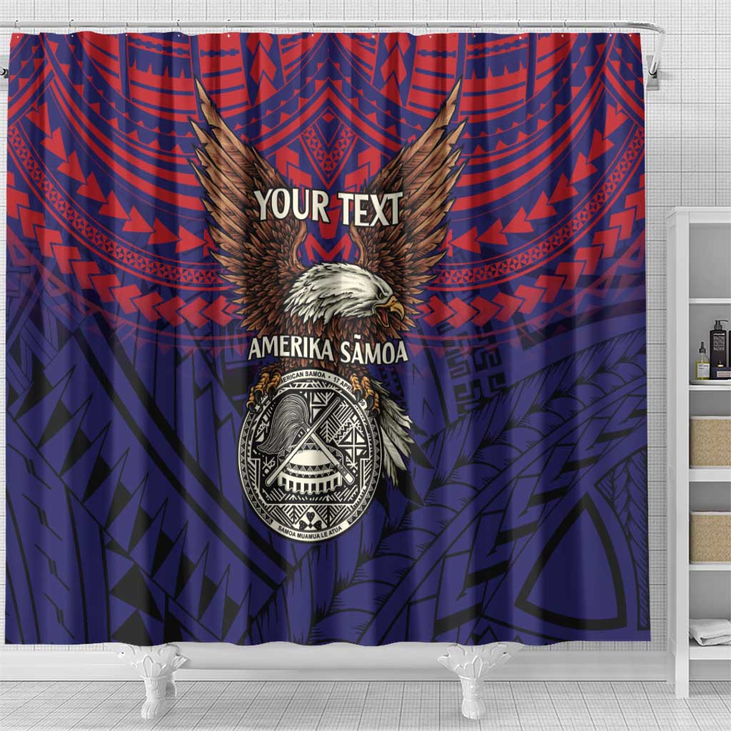 American Samoa Brave Eagle Personalized Shower Curtain National Flag Color