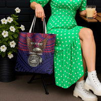 American Samoa Brave Eagle Personalized Tote Bag National Flag Color - Polynesian Pride