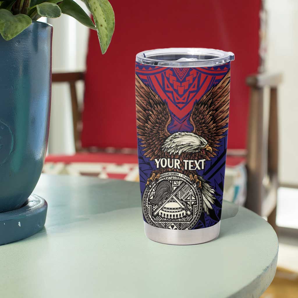 American Samoa Brave Eagle Personalized Tumbler Cup National Flag Color