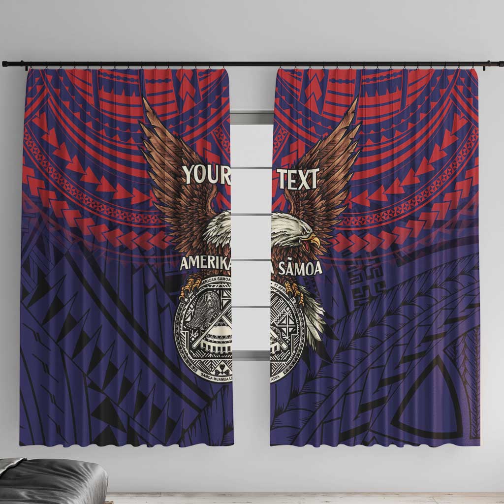 American Samoa Brave Eagle Personalized Window Curtain National Flag Color