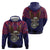American Samoa Brave Eagle Personalized Zip Hoodie National Flag Color
