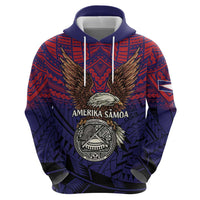 American Samoa Brave Eagle Personalized Zip Hoodie National Flag Color