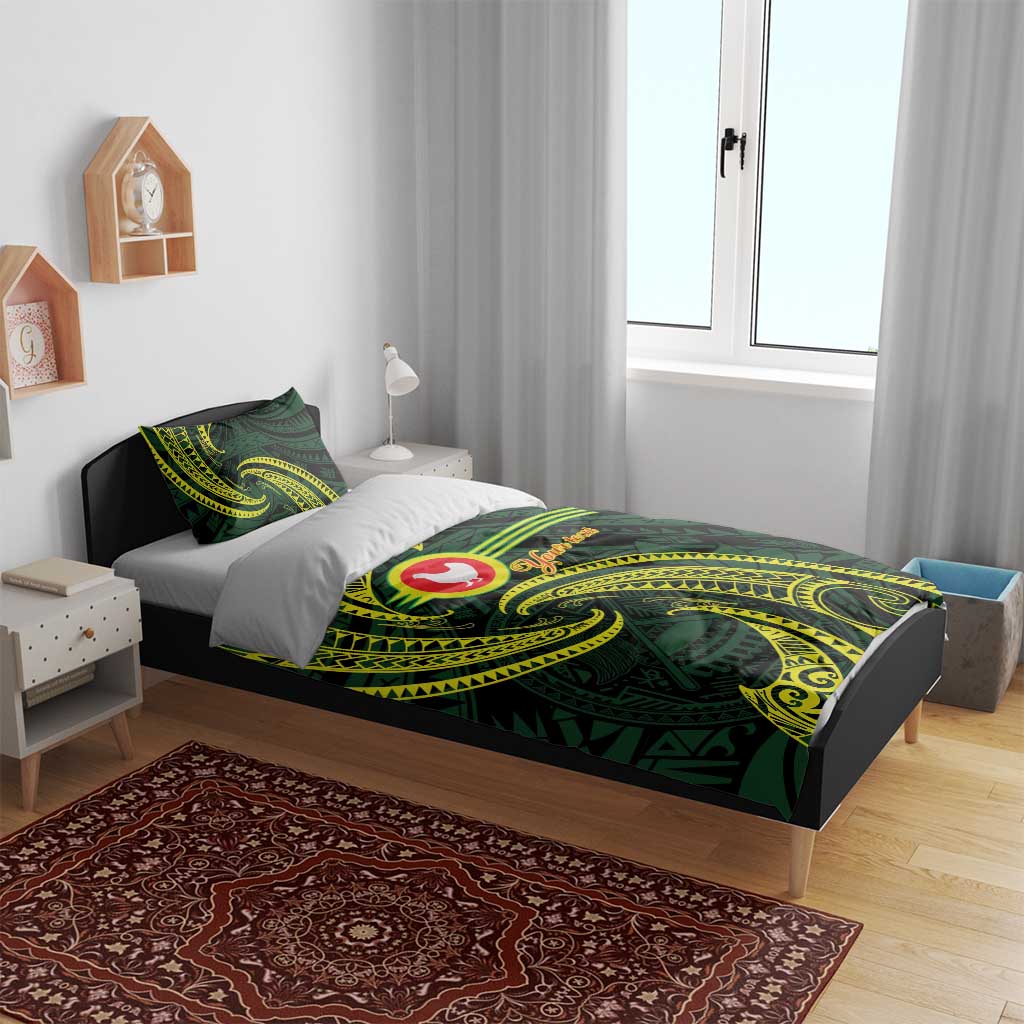 American Samoa Manua Cession Day Personalized Bedding Set Polynesian Wave Style