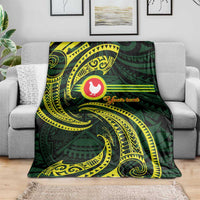 American Samoa Manua Cession Day Personalized Blanket Polynesian Wave Style