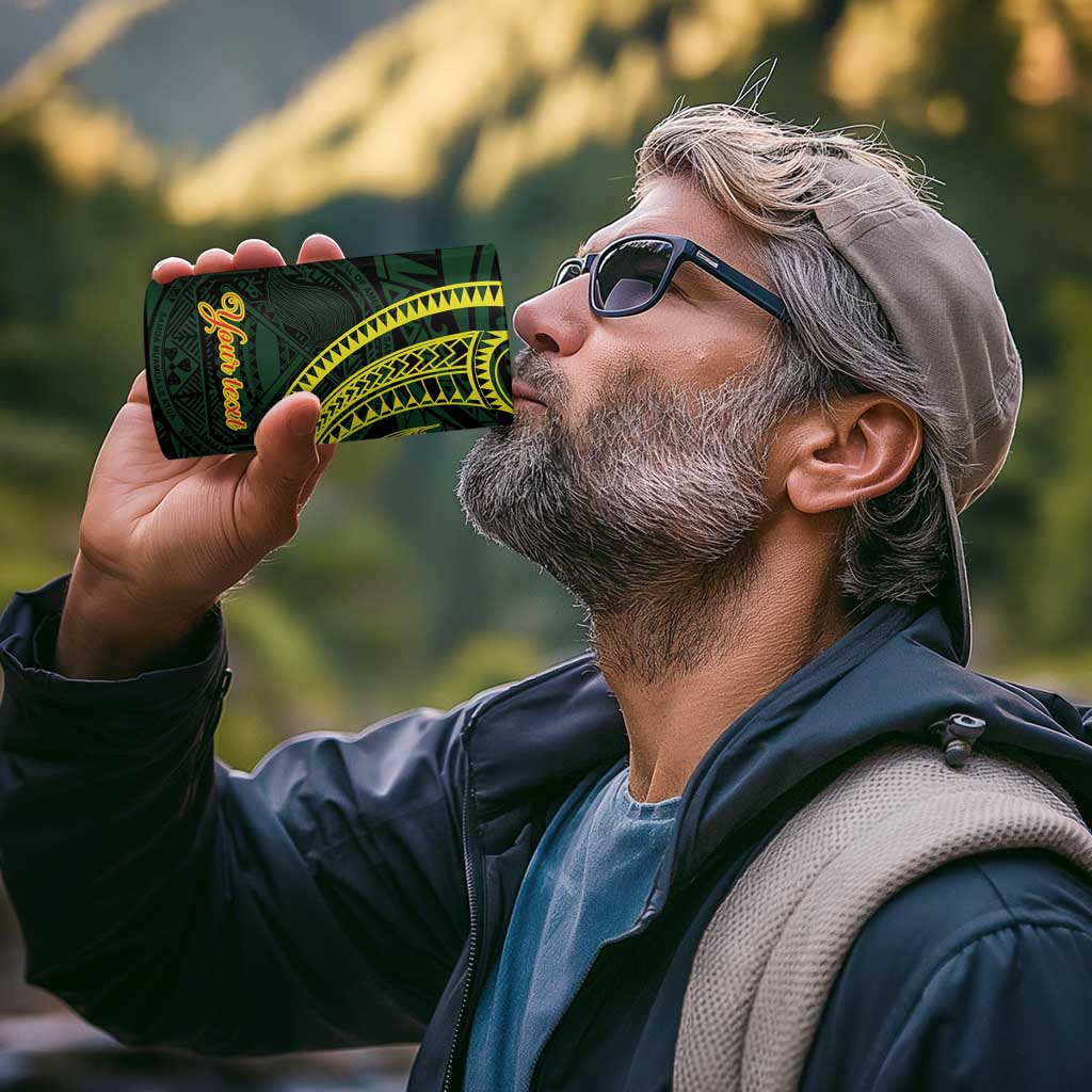 American Samoa Manua Cession Day Personalized 4 in 1 Can Cooler Tumbler Polynesian Wave Style