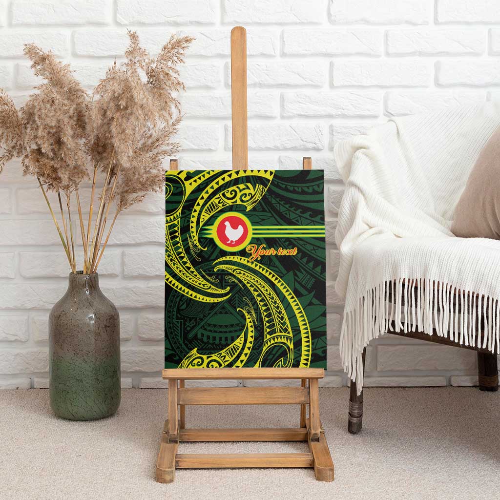 American Samoa Manua Cession Day Personalized Canvas Wall Art Polynesian Wave Style