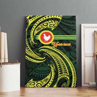 American Samoa Manua Cession Day Personalized Canvas Wall Art Polynesian Wave Style