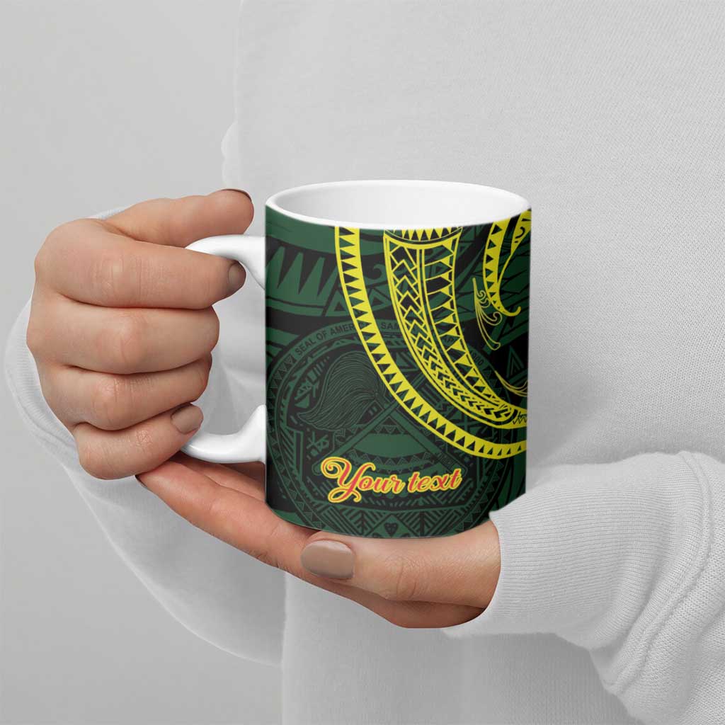 American Samoa Manua Cession Day Personalized Ceramic Mug Polynesian Wave Style - Polynesian Pride
