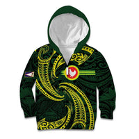 American Samoa Manua Cession Day Personalized Kid Hoodie Polynesian Wave Style