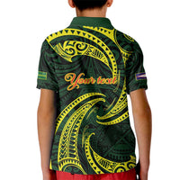 American Samoa Manua Cession Day Personalized Kid Polo Shirt Polynesian Wave Style
