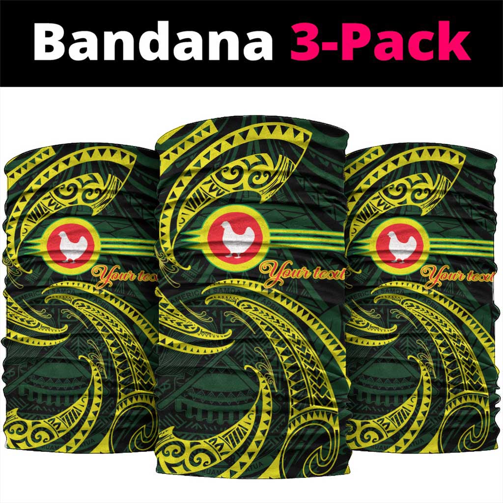 American Samoa Manua Cession Day Personalized Neck Gaiter Polynesian Wave Style - Polynesian Pride