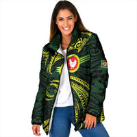 American Samoa Manua Cession Day Personalized Padded Jacket Polynesian Wave Style - Polynesian Pride