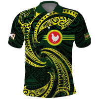 American Samoa Manua Cession Day Personalized Polo Shirt Polynesian Wave Style