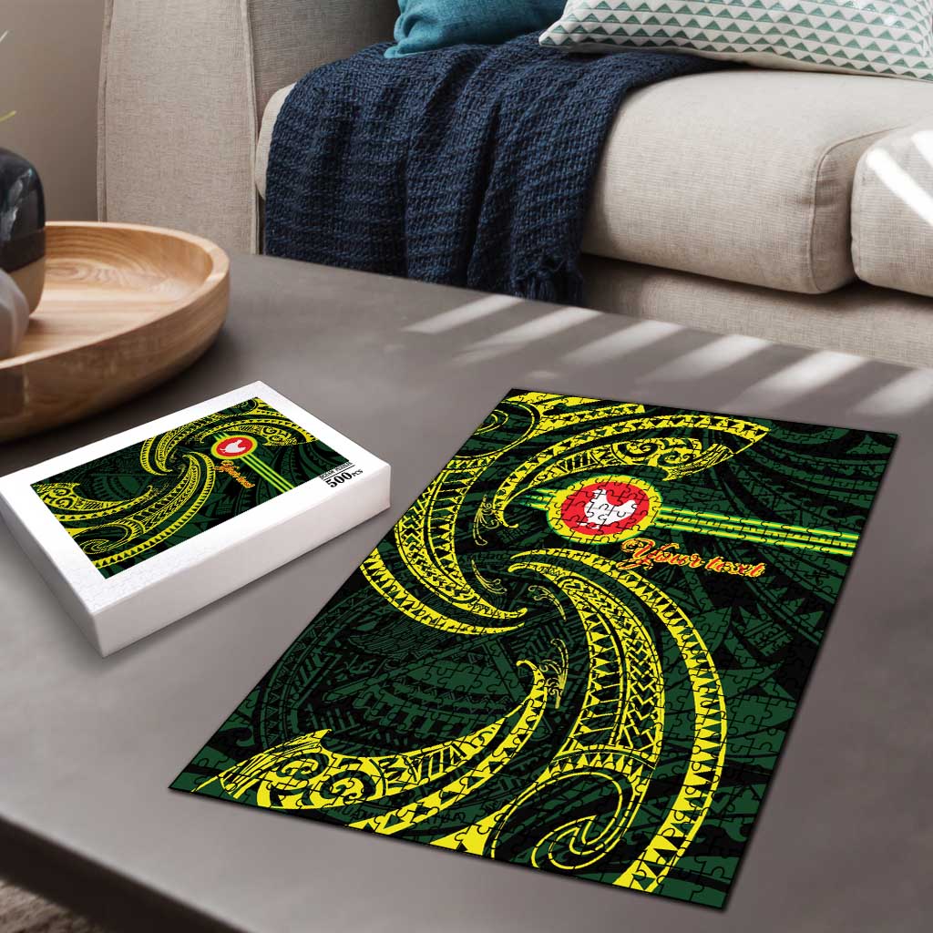 American Samoa Manua Cession Day Personalized Puzzle Polynesian Wave Style - Polynesian Pride