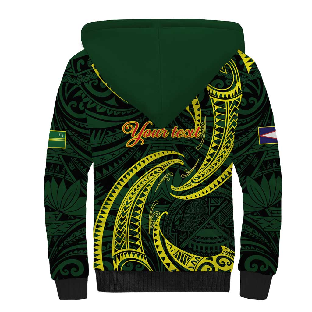 American Samoa Manua Cession Day Personalized Sherpa Hoodie Polynesian Wave Style LT9 - Polynesian Pride