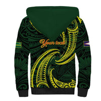 American Samoa Manua Cession Day Personalized Sherpa Hoodie Polynesian Wave Style LT9 - Polynesian Pride