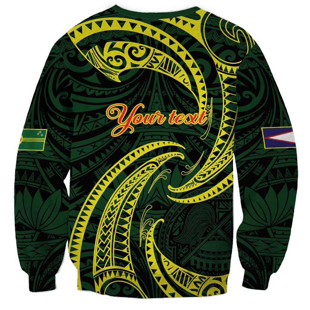 American Samoa Manua Cession Day Personalized Sweatshirt Polynesian Wave Style