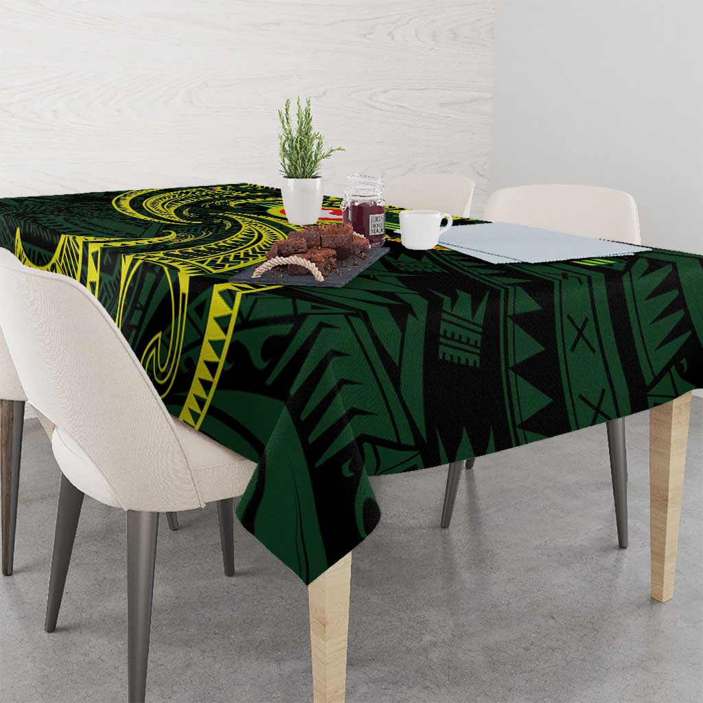 American Samoa Manua Cession Day Personalized Tablecloth Polynesian Wave Style