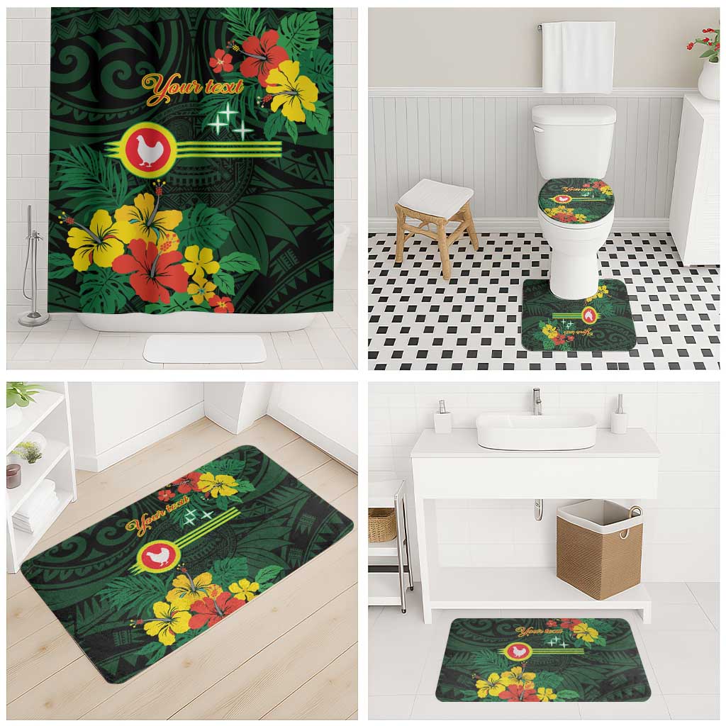 American Samoa Manu'atele Personalized Bathroom Set Manua Island Hibiscus Flowers - Polynesian Pride