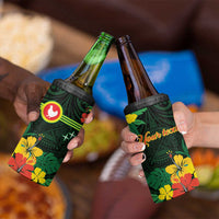 American Samoa Manu'atele Personalized 4 in 1 Can Cooler Tumbler Manua Island Hibiscus Flowers